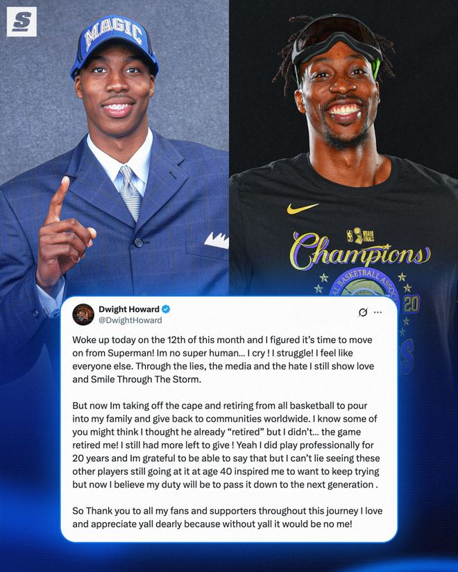 霍华德正式退役：从篮球赛场到全球慈善巡演